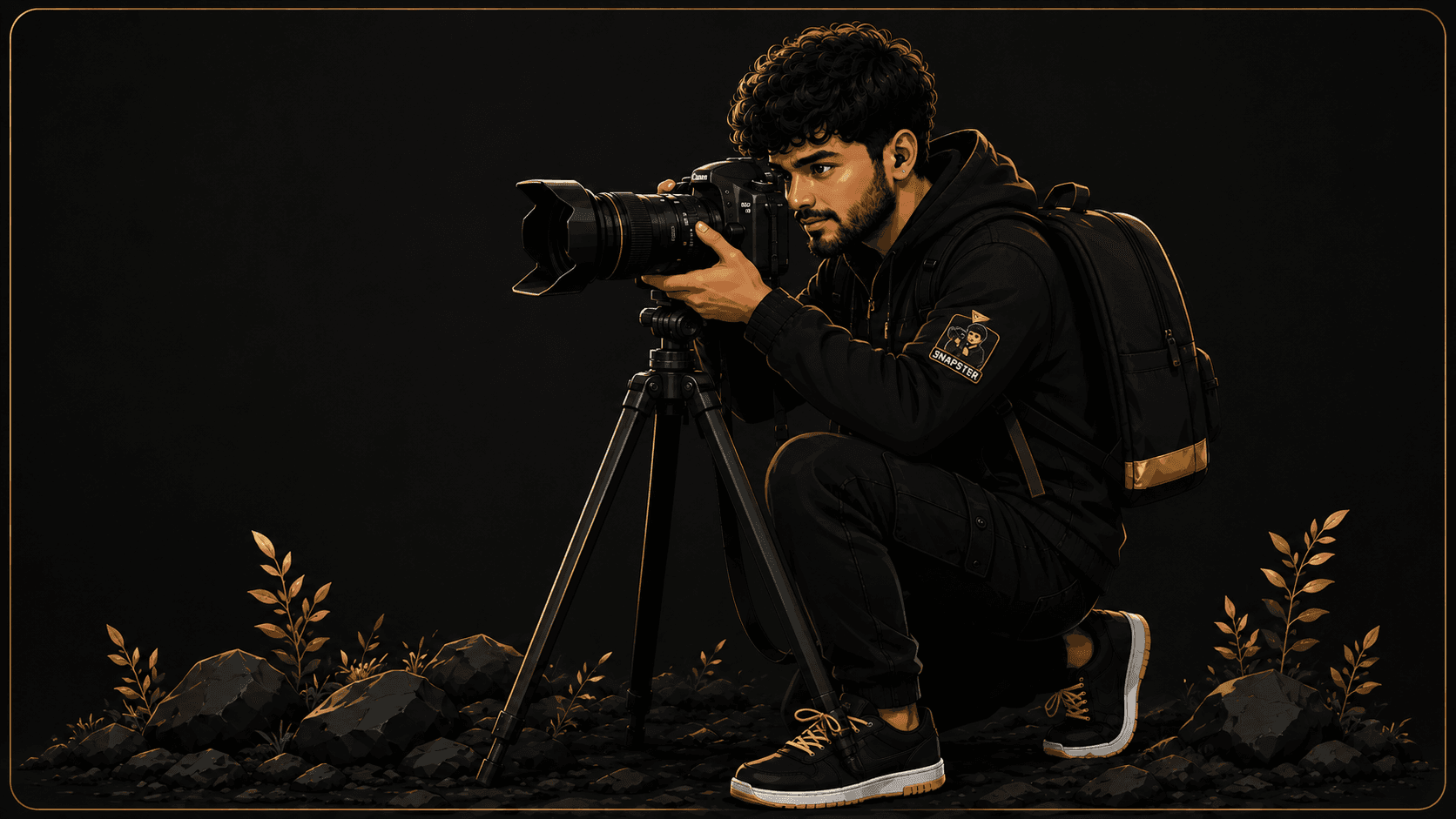 Photography room background dark